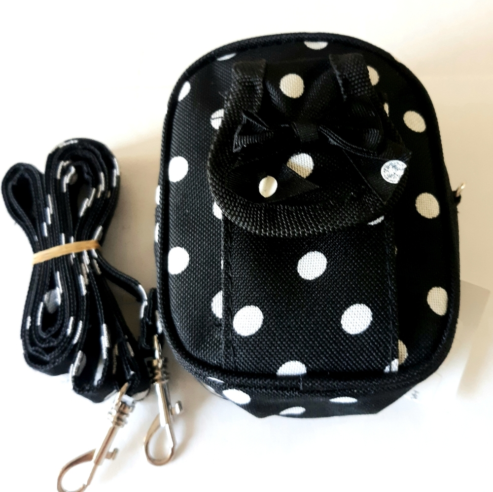 NEW WOMEN'S MINI BAG CROSSBODY PURSE CANVAS BLACK